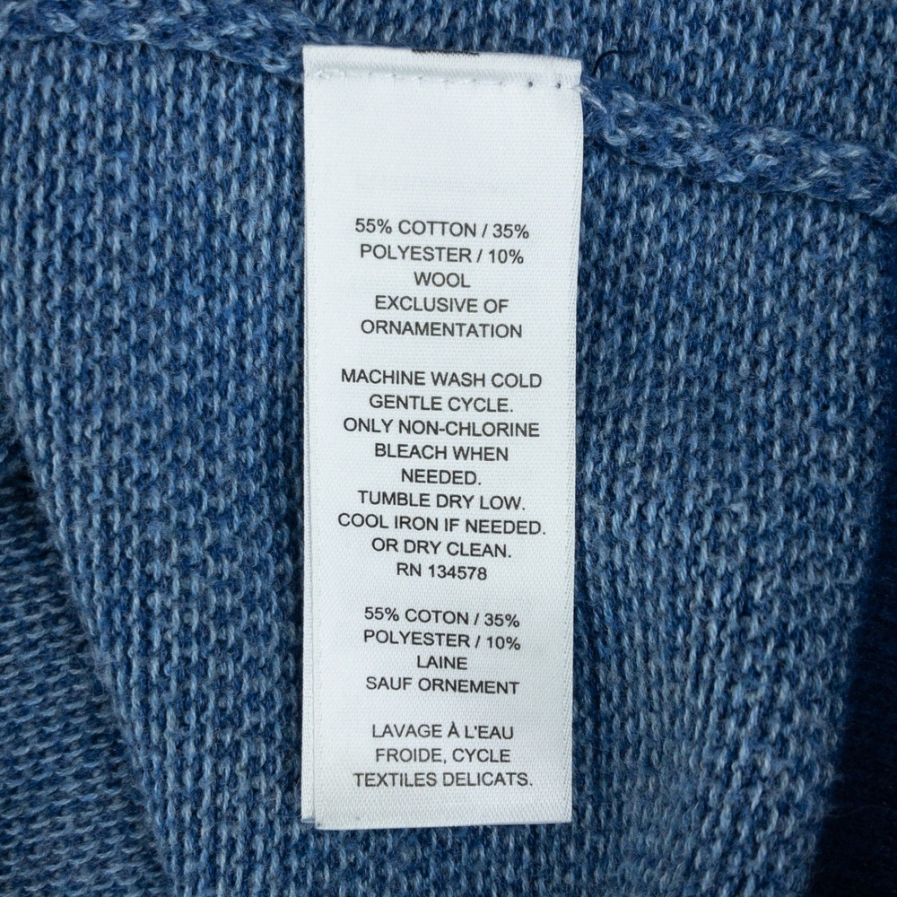 Vineyard Vines 1/4 Zip Pullover Mens 3XT Blue Textured Cotton Blend Golf Sweater - Picture 11 of 14
